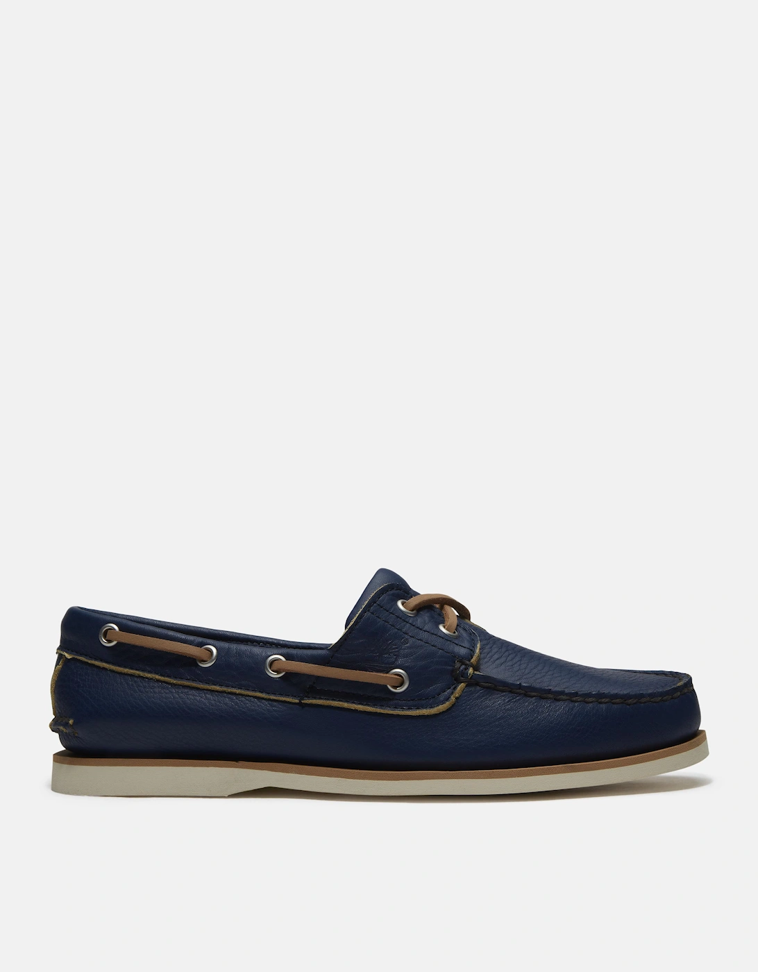 Timberland Mens Full Grain Leather Classic Boat Shoe - Dark Blue
