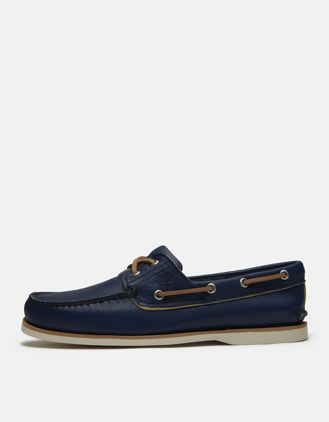 Timberland Mens Full Grain Leather Classic Boat Shoe - Dark Blue