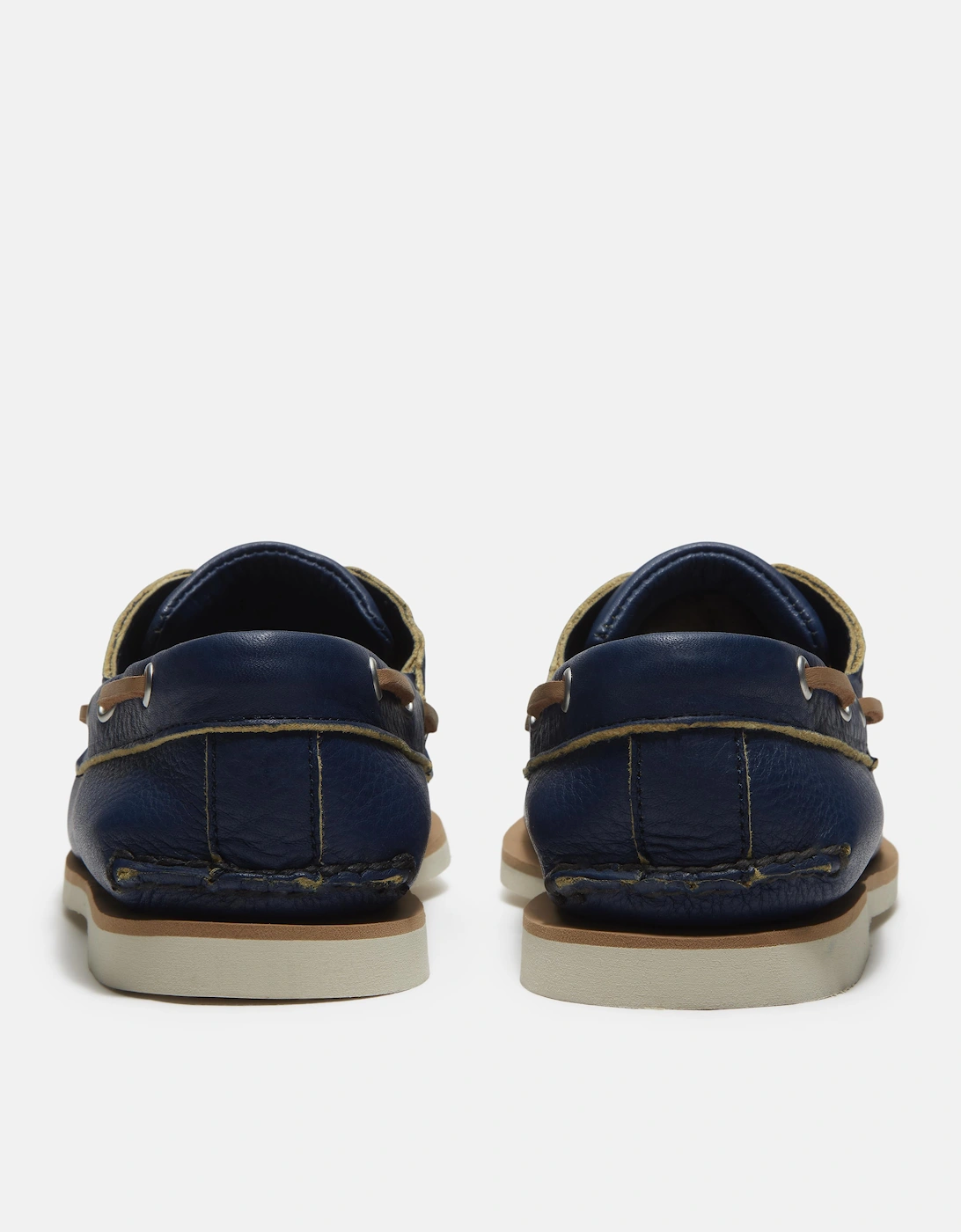 Timberland Mens Full Grain Leather Classic Boat Shoe - Dark Blue