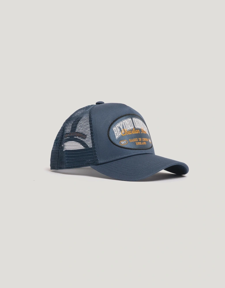 Christian Rose Beyond Ordinary Trucker Cap - Navy/Cream/Orange