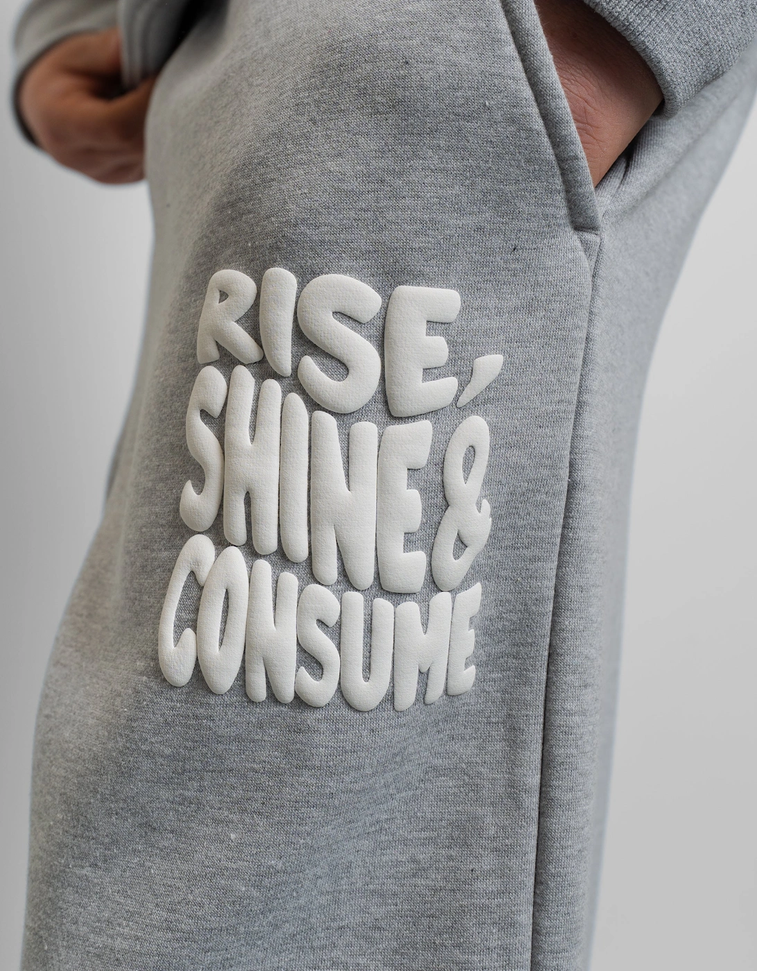 Fresh Flavours Rise Shine Consume Jogger - Light Grey Marl