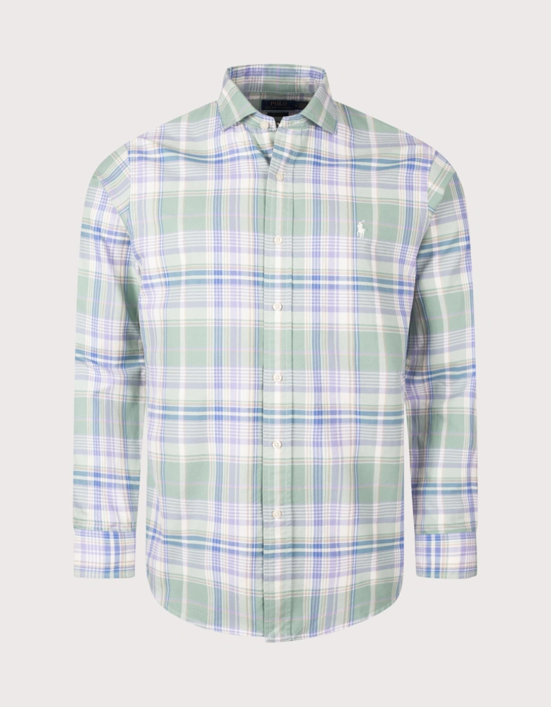 Custom Fit Plaid Oxford Shirt