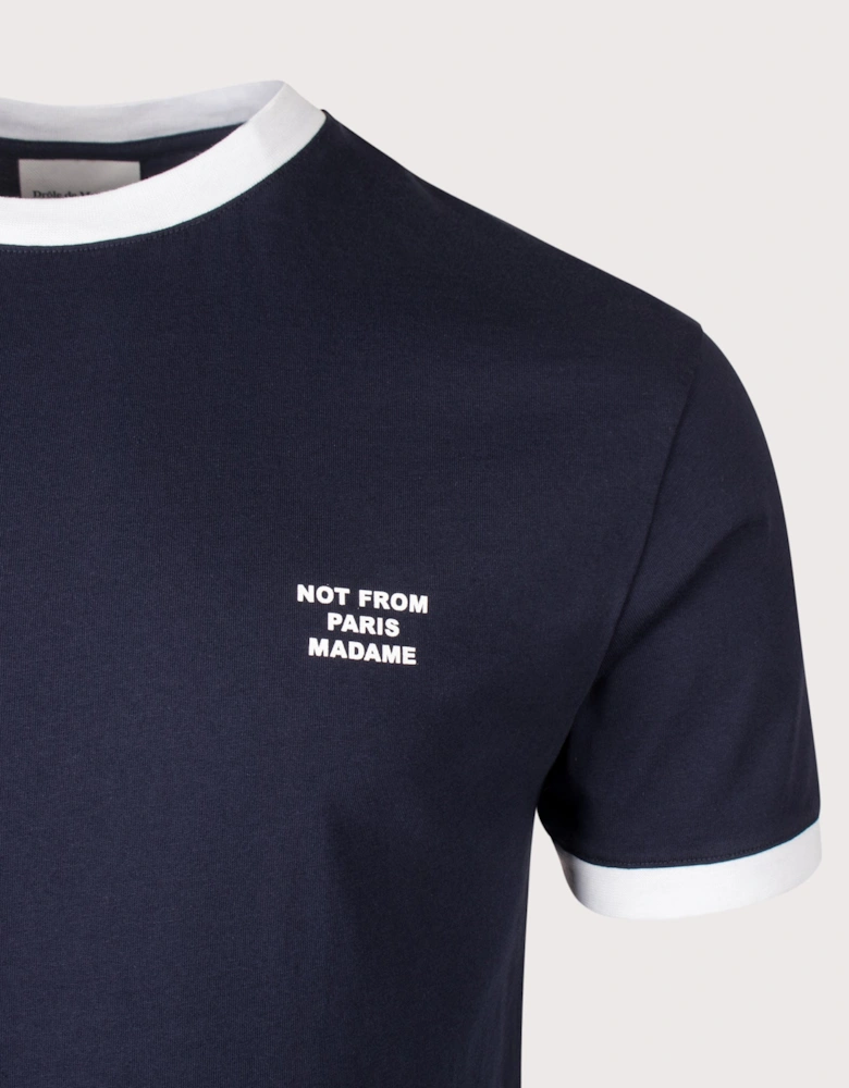 Contrasted Slogan T-shirt