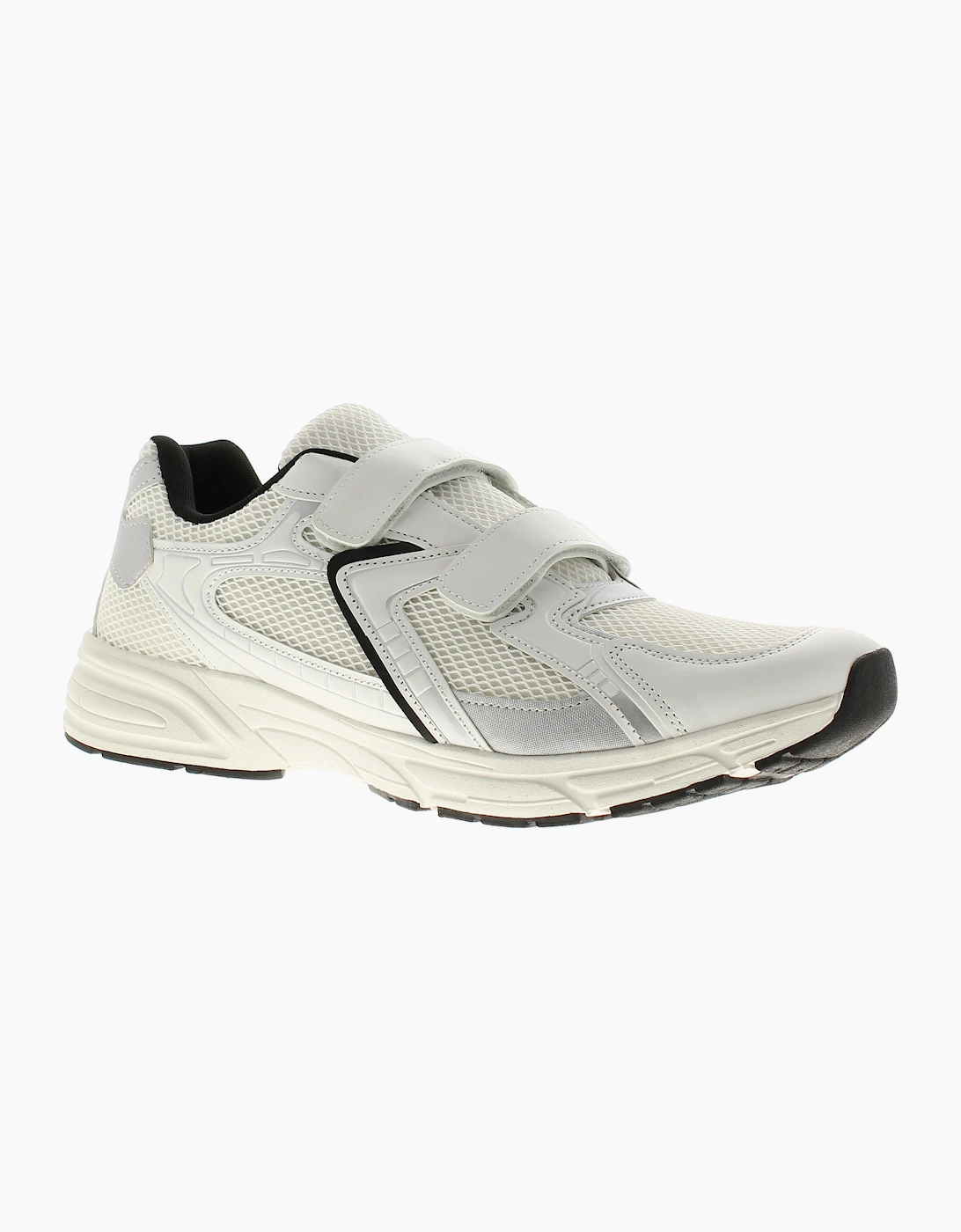 Surge Mens Lightweight  Trainers Chance Touch Fastening white UK Size, 6 of 5