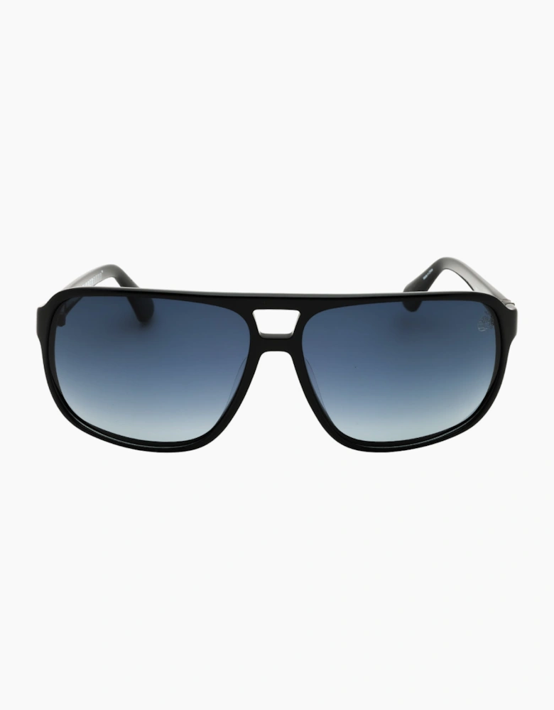 Timberland Shiny Black Polarized Sunglasses