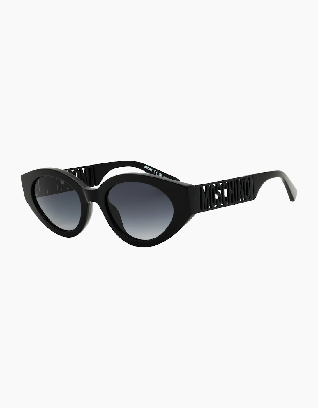 Moschino Branded Arms Black Sunglasses
