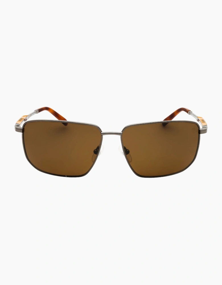 Timberland Shiny Dark Nickeltin Polarized Sunglasses