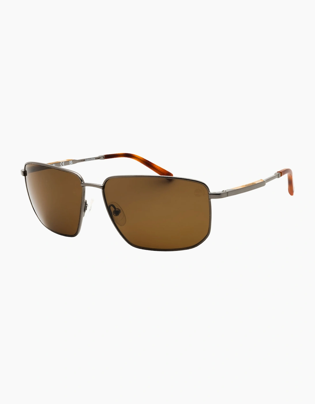 Timberland Shiny Dark Nickeltin Polarized Sunglasses