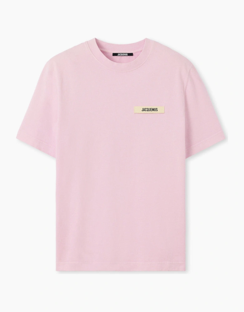 Men's Pink Jacquemus Le T-Shirt Gros Grain T-Shirt