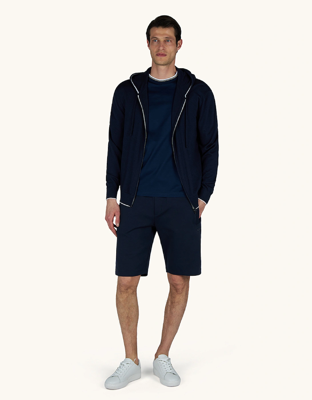 Paul & Shark Men's Navy Bermuda Sweat Shorts  Active Fleece Cotton - Size 32/34/35
