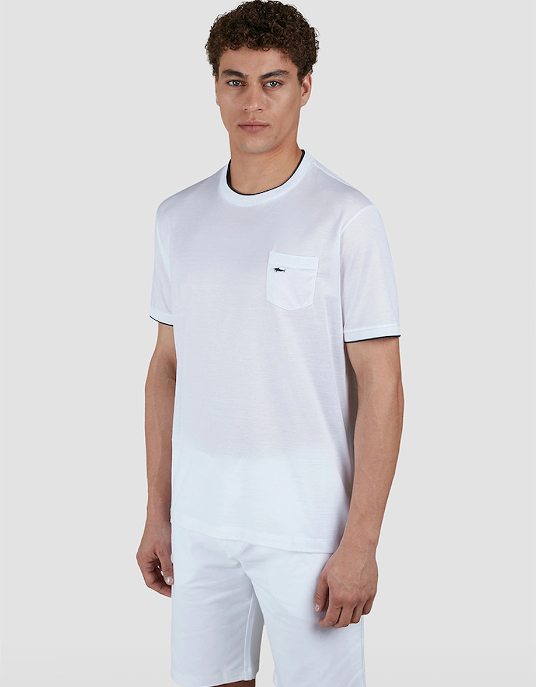 Paul & Shark Men's White Double Mercerised Cotton Jersey T-Shirt - Size 42