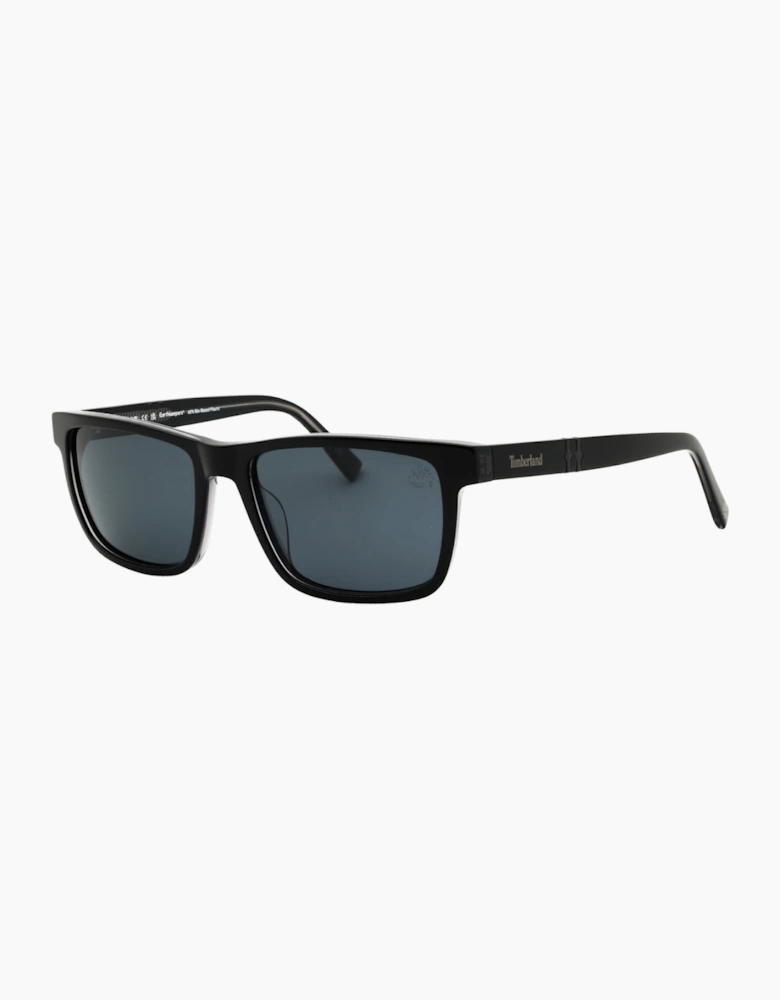 Timberland Shiny Black Polarized Sunglasses