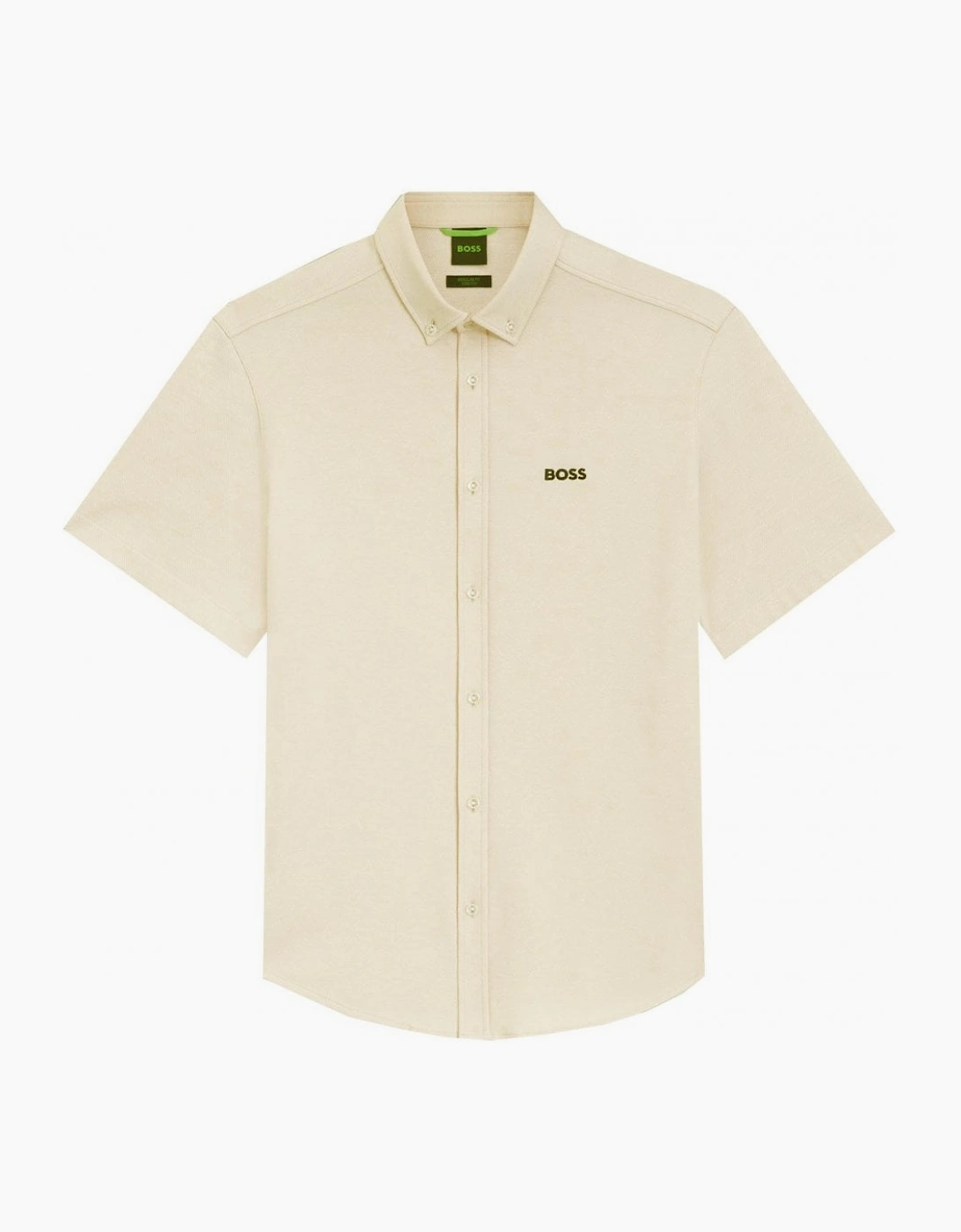 Hugo Boss Men's Light Beige Short Sleeved Motion Shirt, 3 of 2