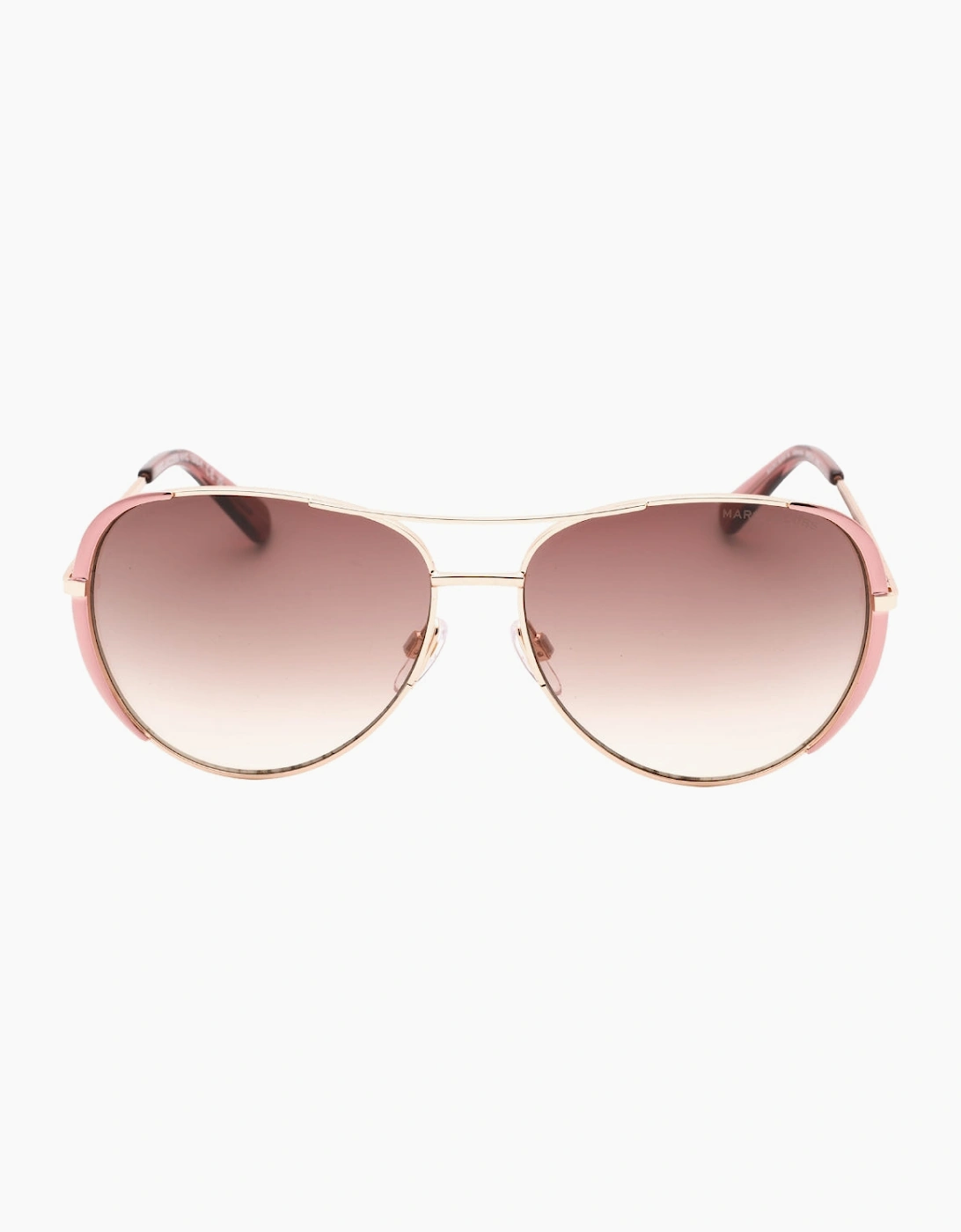 Marc Jacobs Brown Lens Pink Detail Gold Sunglasses