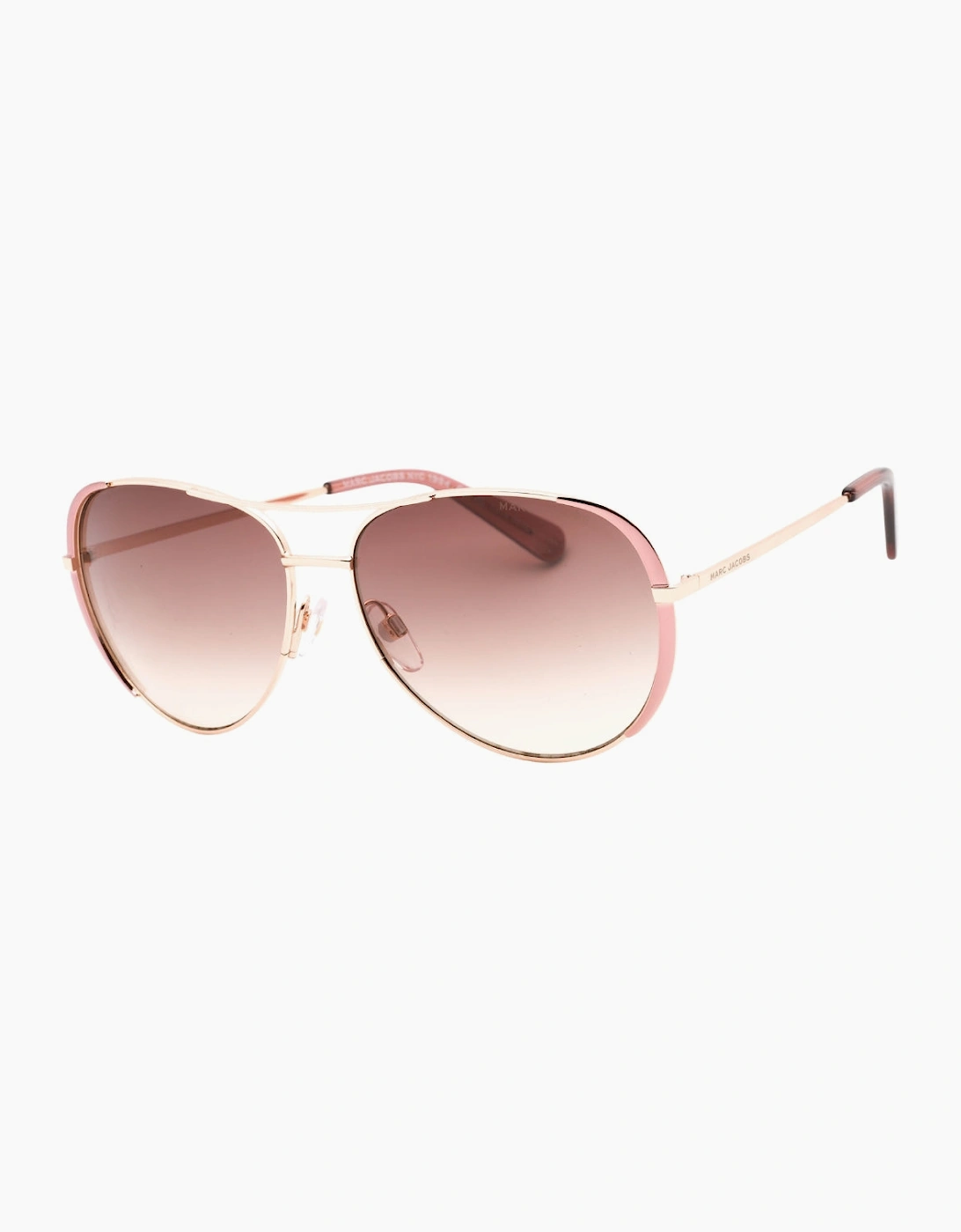 Marc Jacobs Brown Lens Pink Detail Gold Sunglasses