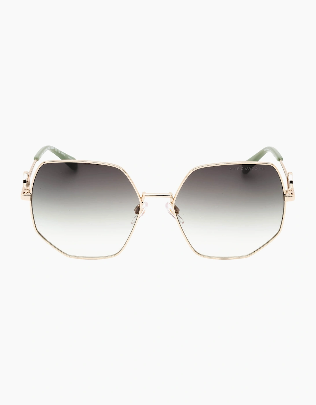 Marc Jacobs Green Leg Ends Gold Sunglasses