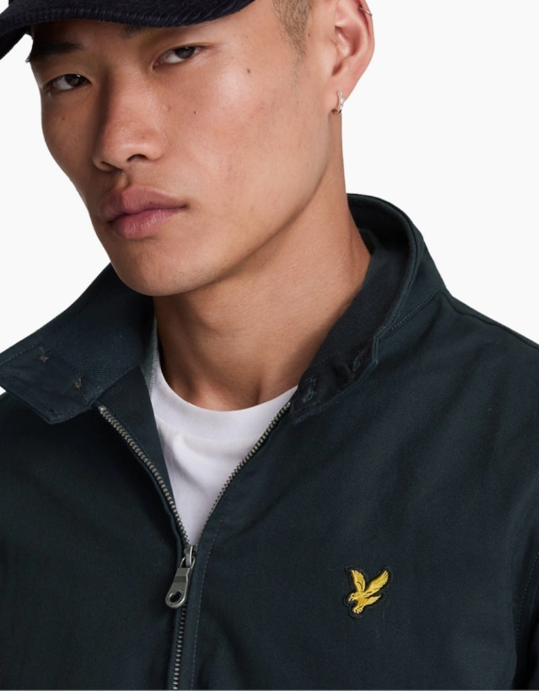 Lyle & Scott Branded Navy Blue Collared Jacket