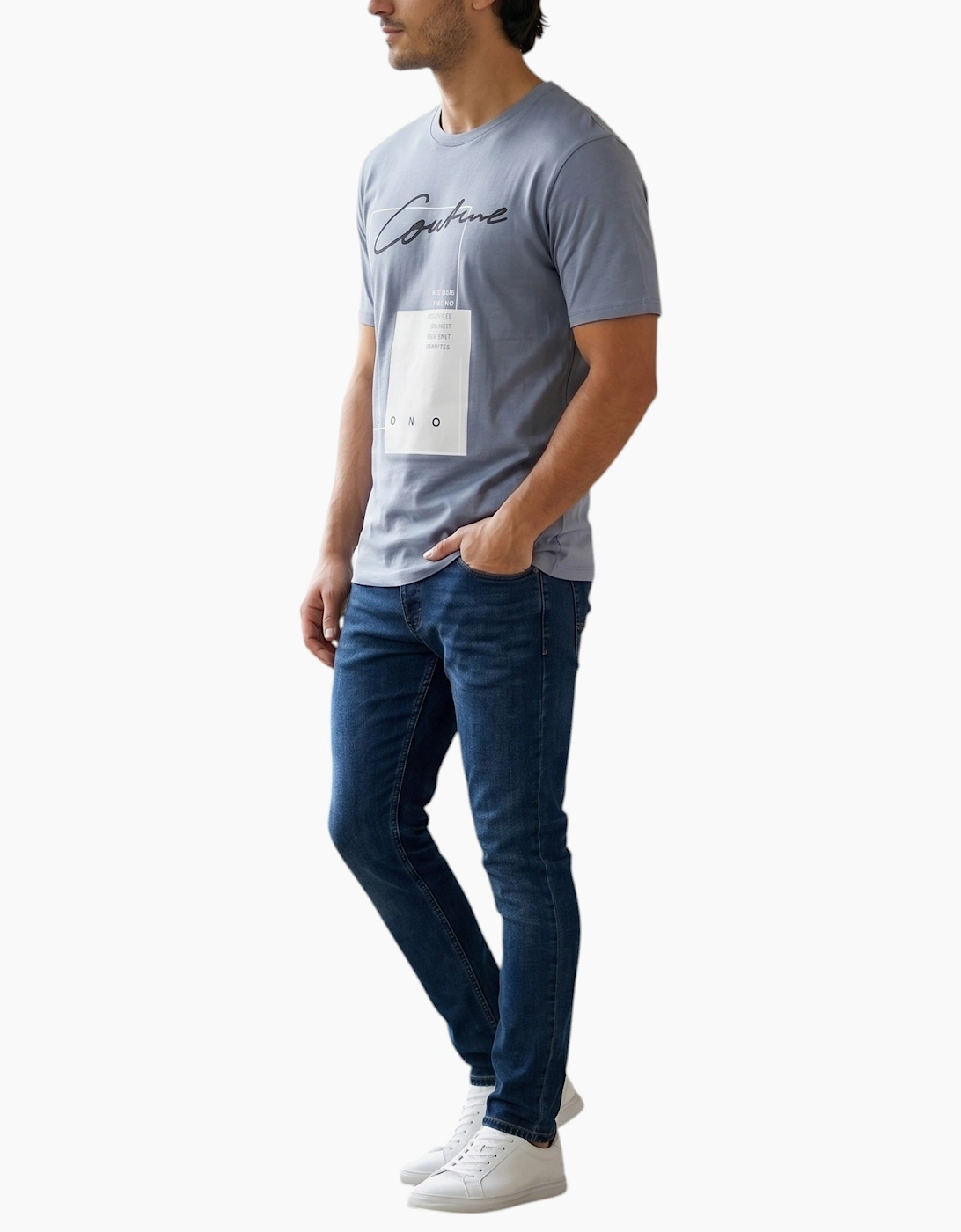 ICONO Mens T Shirts Regular Fit 2 Pack Cotton Tee