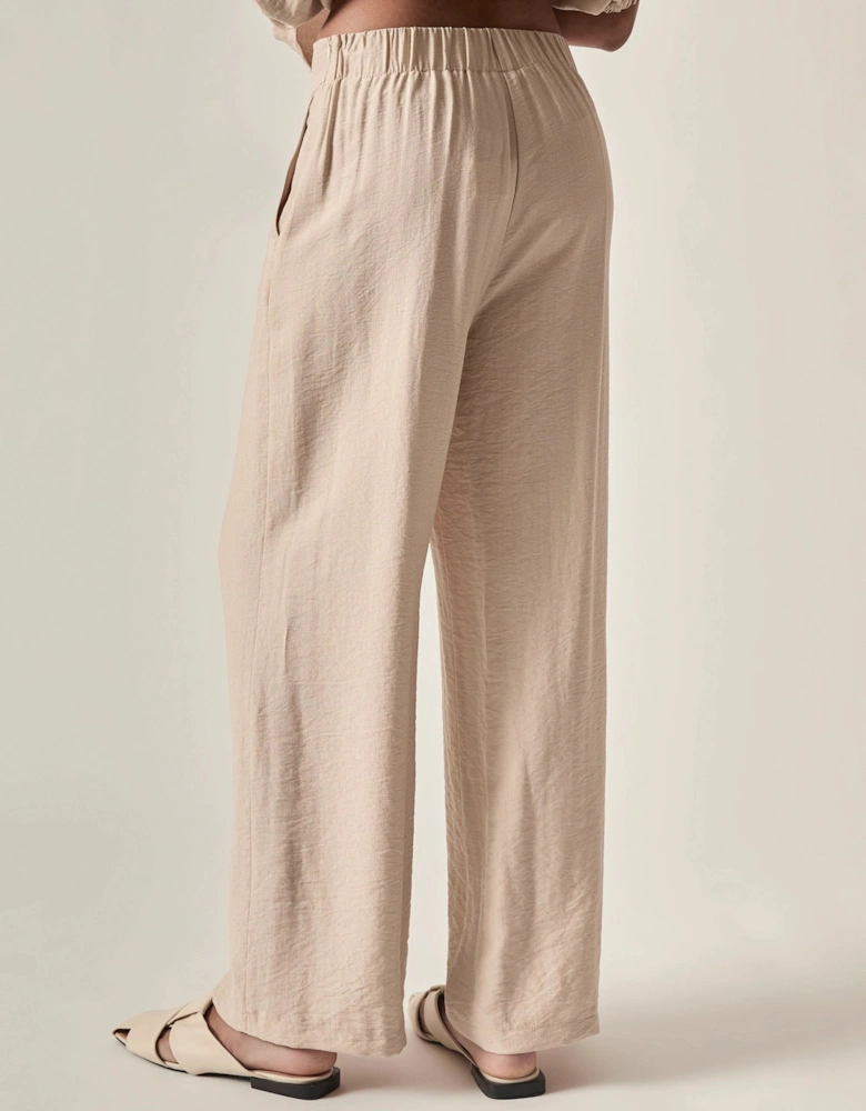Relaxed Side Zip Trousers – Oatmeal