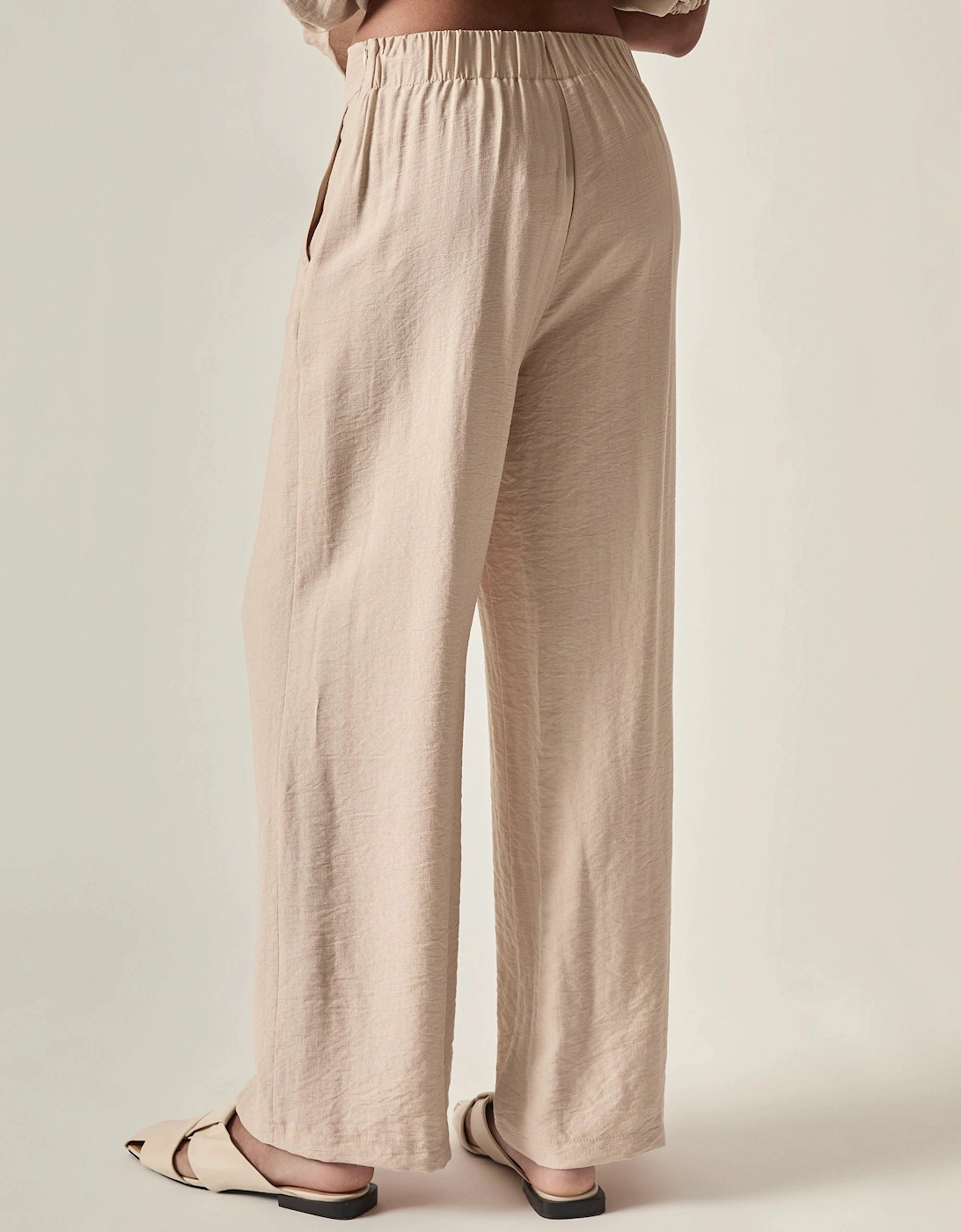 Relaxed Side Zip Trousers – Oatmeal