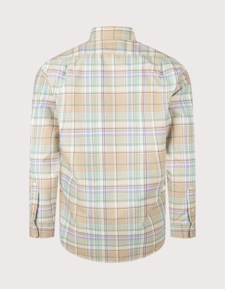 Custom Fit Plaid Oxford Shirt