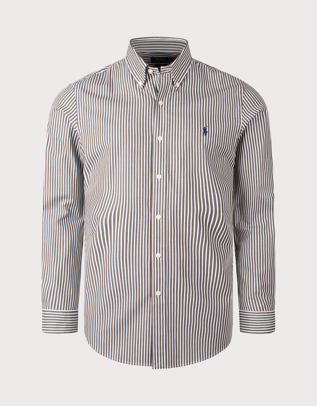 Custom Fit Striped Stretch Poplin Shirt