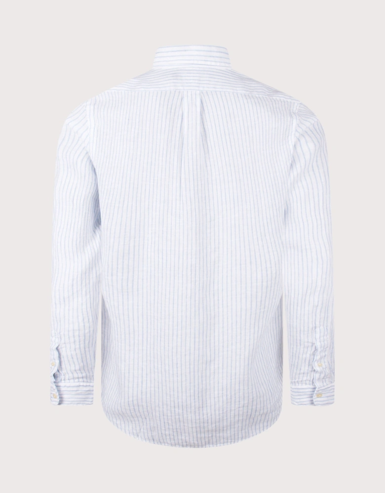 Custom Fit Striped Linen Shirt