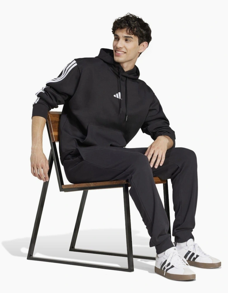 Mens Fleece 3 Stripes Hoodie