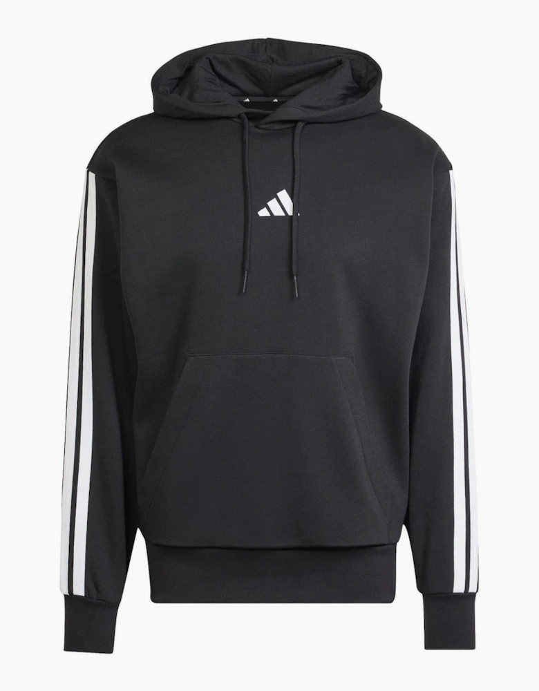 Mens Fleece 3 Stripes Hoodie