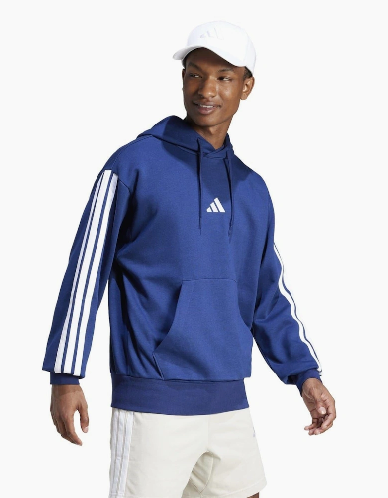 Mens Fleece 3 Stripes Hoodie