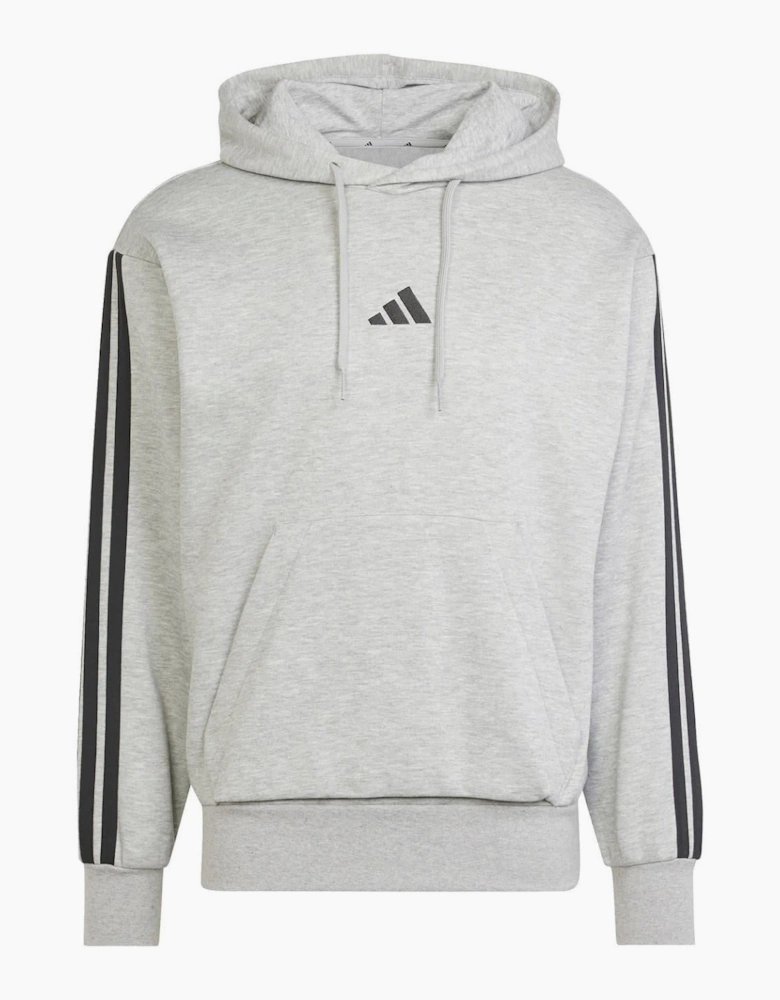 Mens Fleece 3 Stripes Hoodie