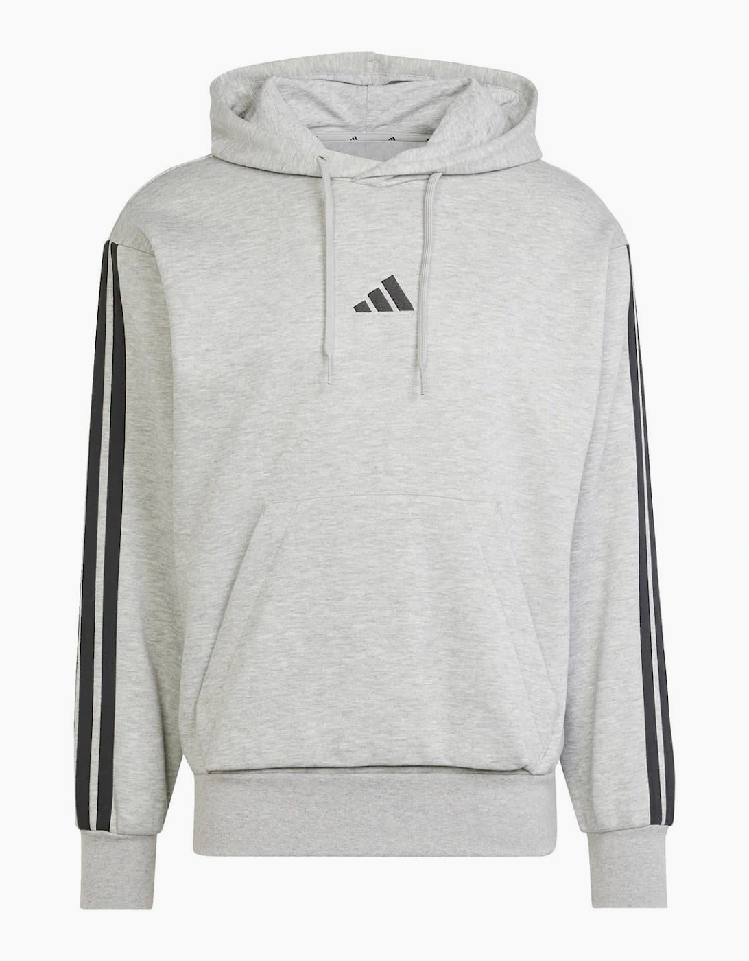 Mens Fleece 3 Stripes Hoodie, 7 of 6