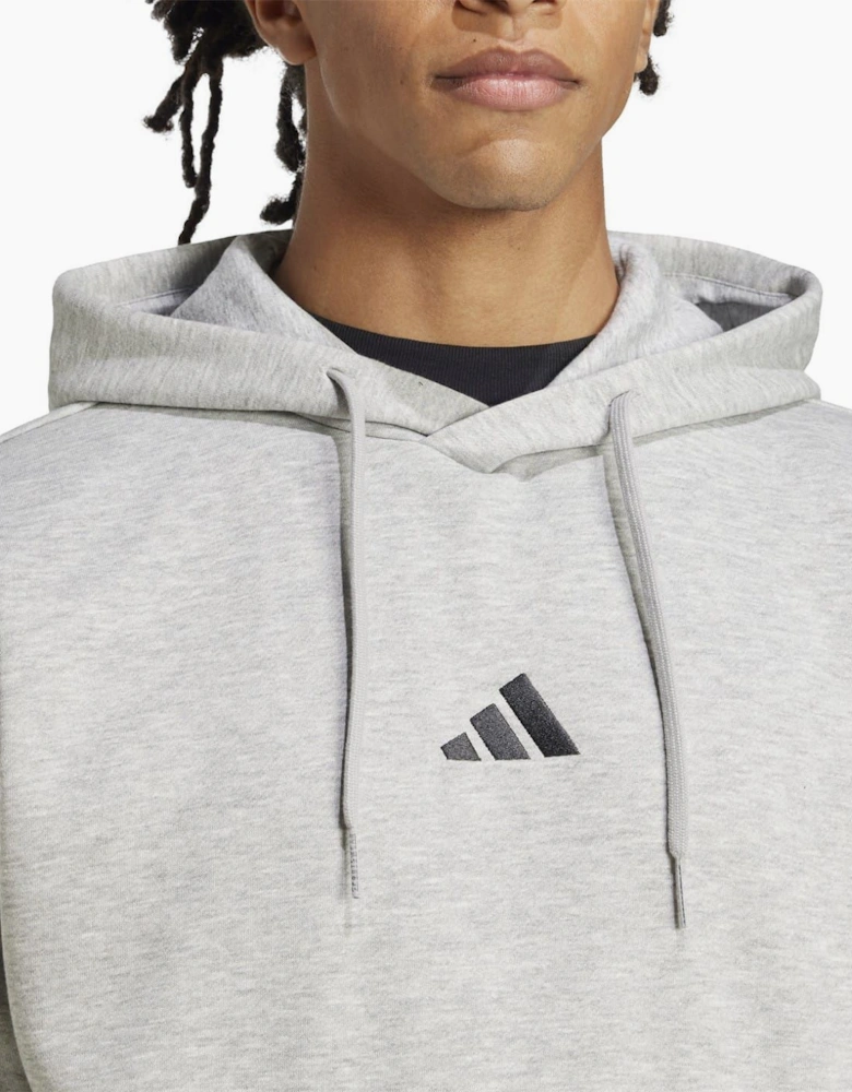 Mens Fleece 3 Stripes Hoodie