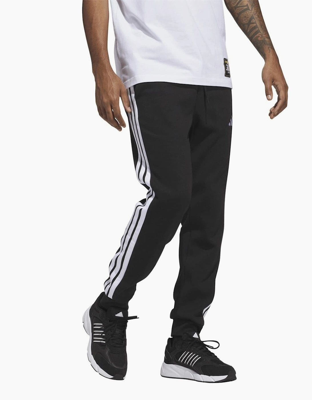 Fleece Tapered Cuff 3 Stripes Joggers