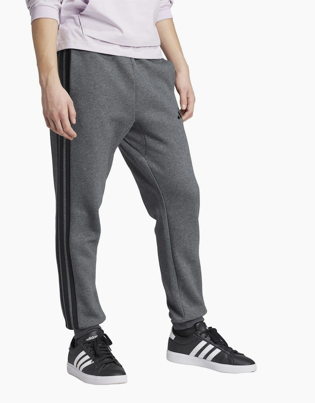 Fleece Tapered Cuff 3 Stripes Joggers