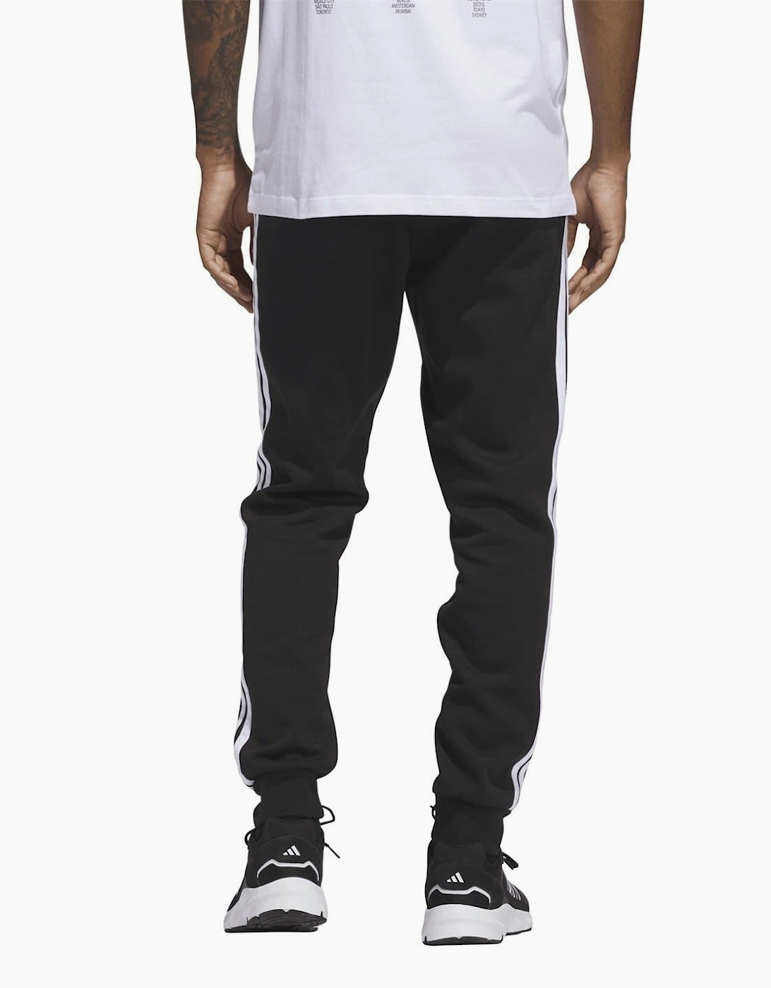 Fleece Tapered Cuff 3 Stripes Joggers