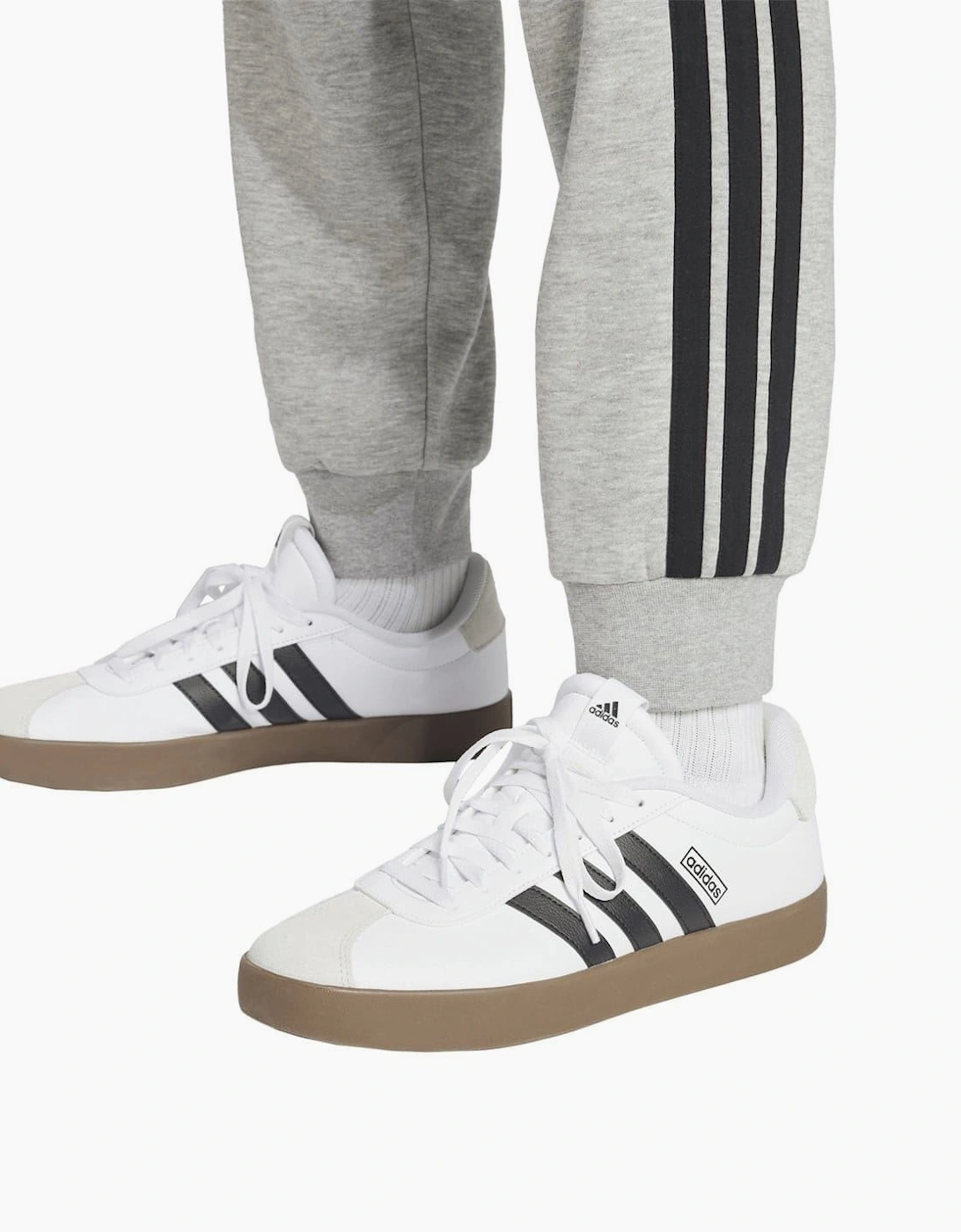 Fleece Tapered Cuff 3 Stripes Joggers