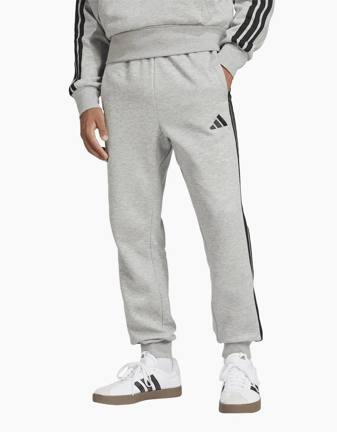 Fleece Tapered Cuff 3 Stripes Joggers
