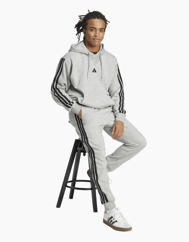 Fleece Tapered Cuff 3 Stripes Joggers
