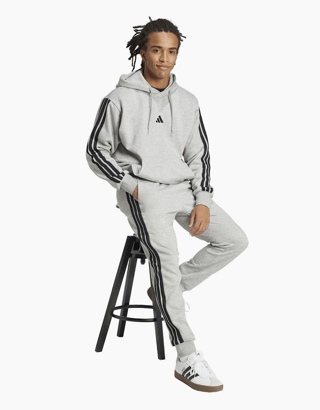 Fleece Tapered Cuff 3 Stripes Joggers
