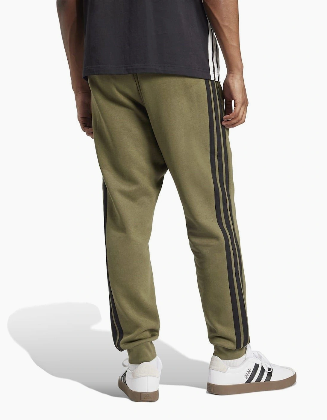 Fleece Tapered Cuff 3 Stripes Joggers