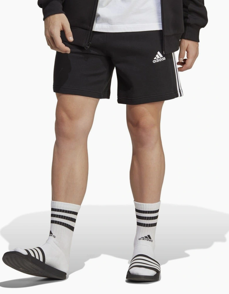 Mens Essentials 3 Stripe Fleece Shorts