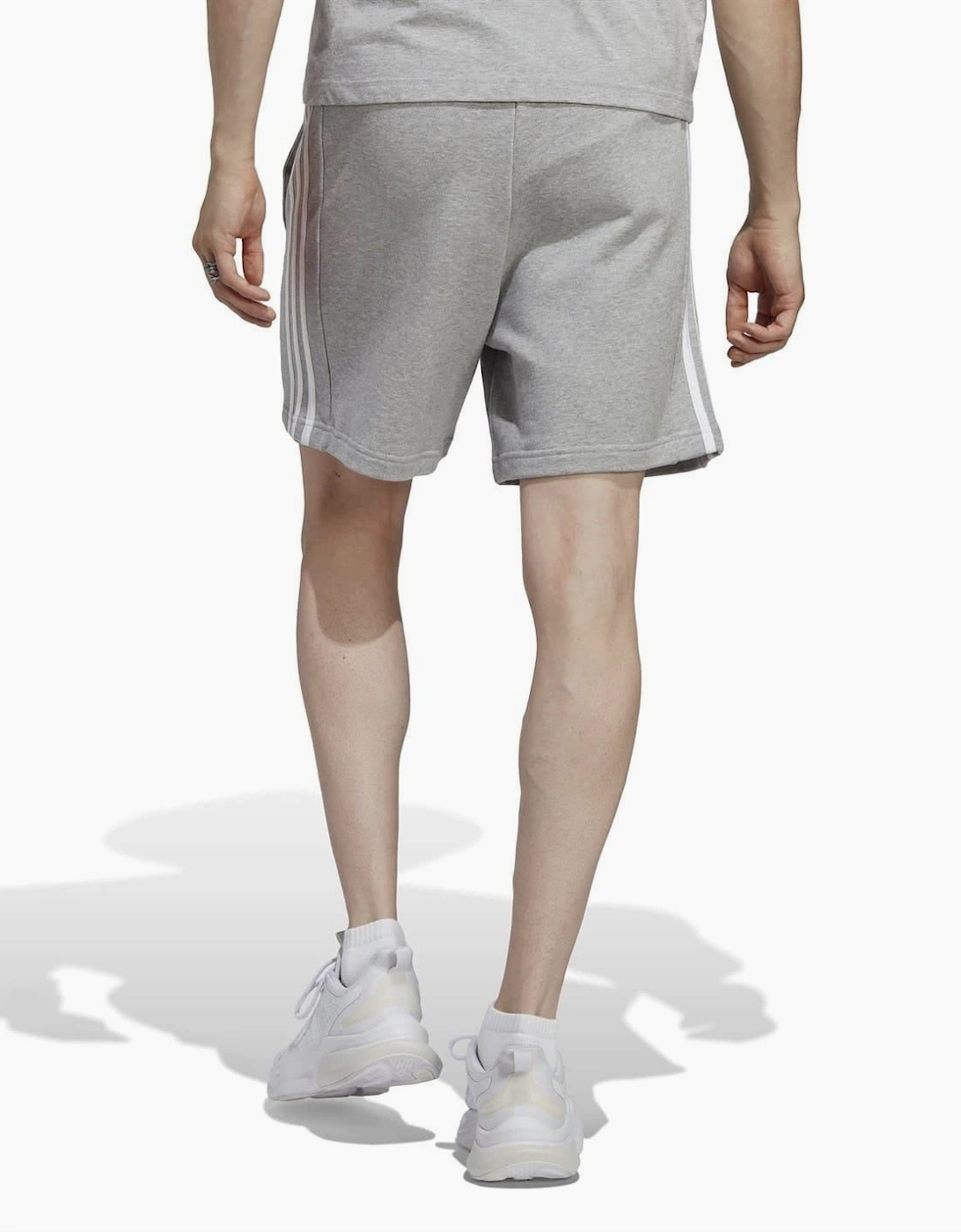 Mens Essentials 3 Stripe Fleece Shorts