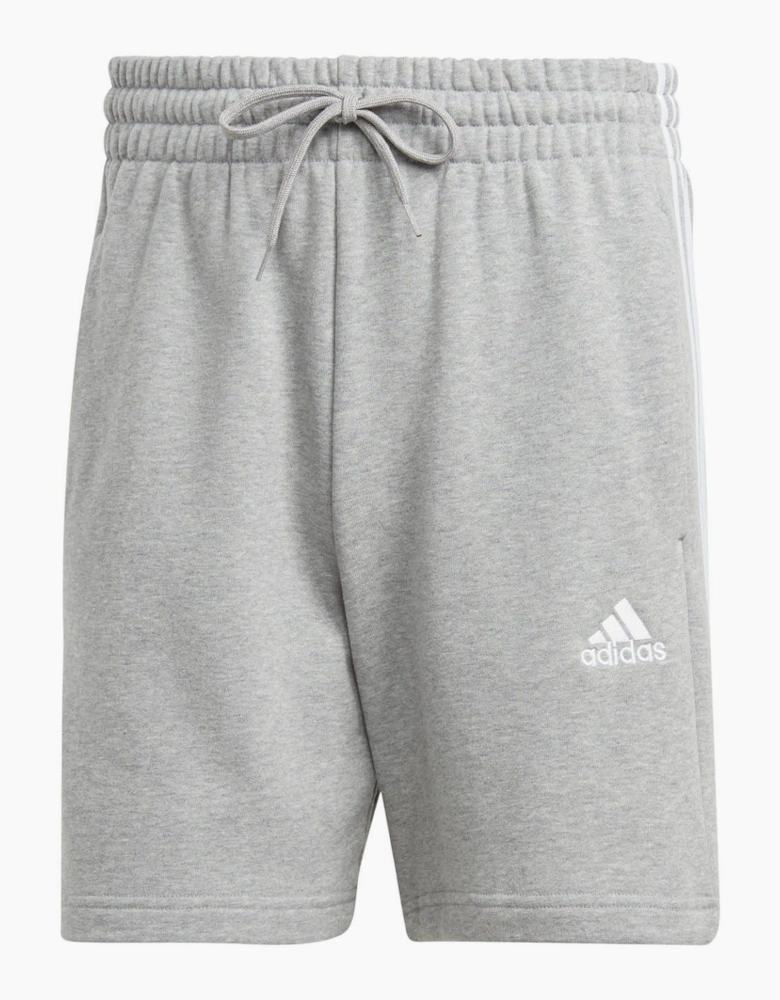 Mens Essentials 3 Stripe Fleece Shorts