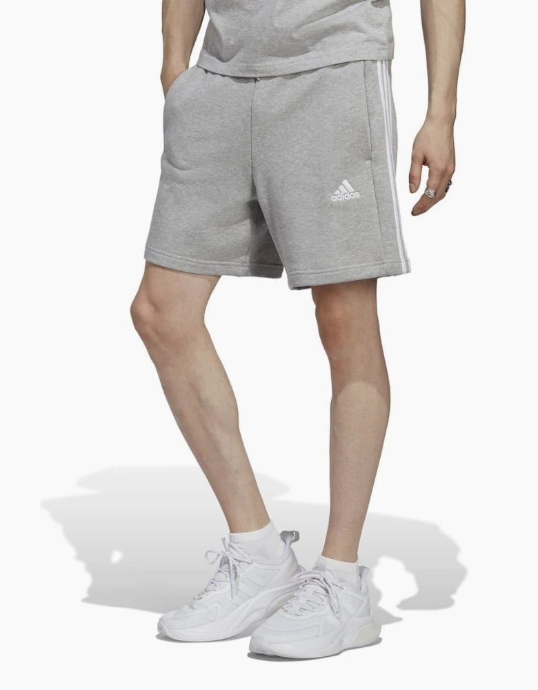 Mens Essentials 3 Stripe Fleece Shorts