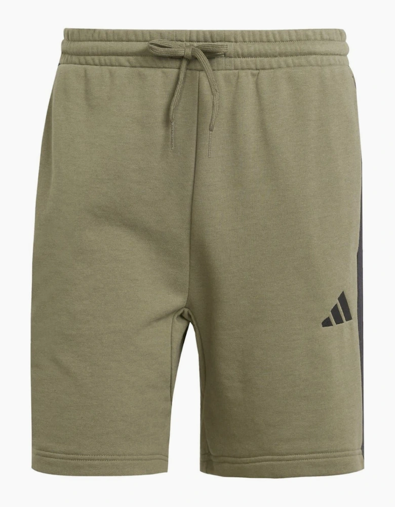 Mens Essentials 3 Stripe Fleece Shorts