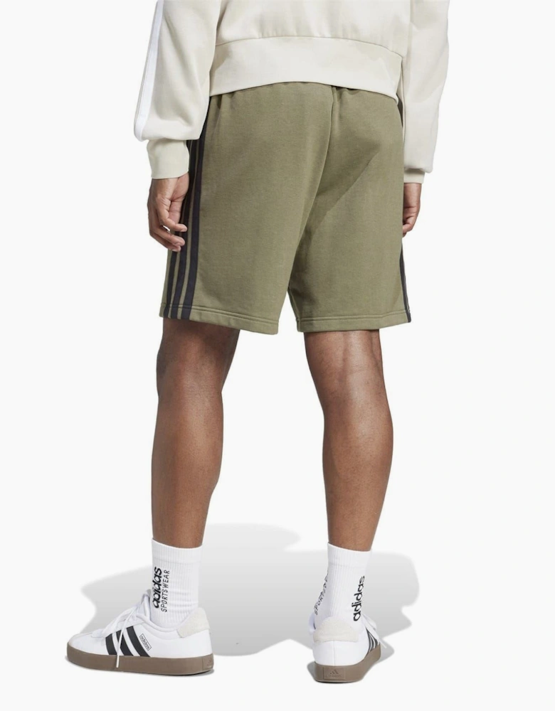 Mens Essentials 3 Stripe Fleece Shorts