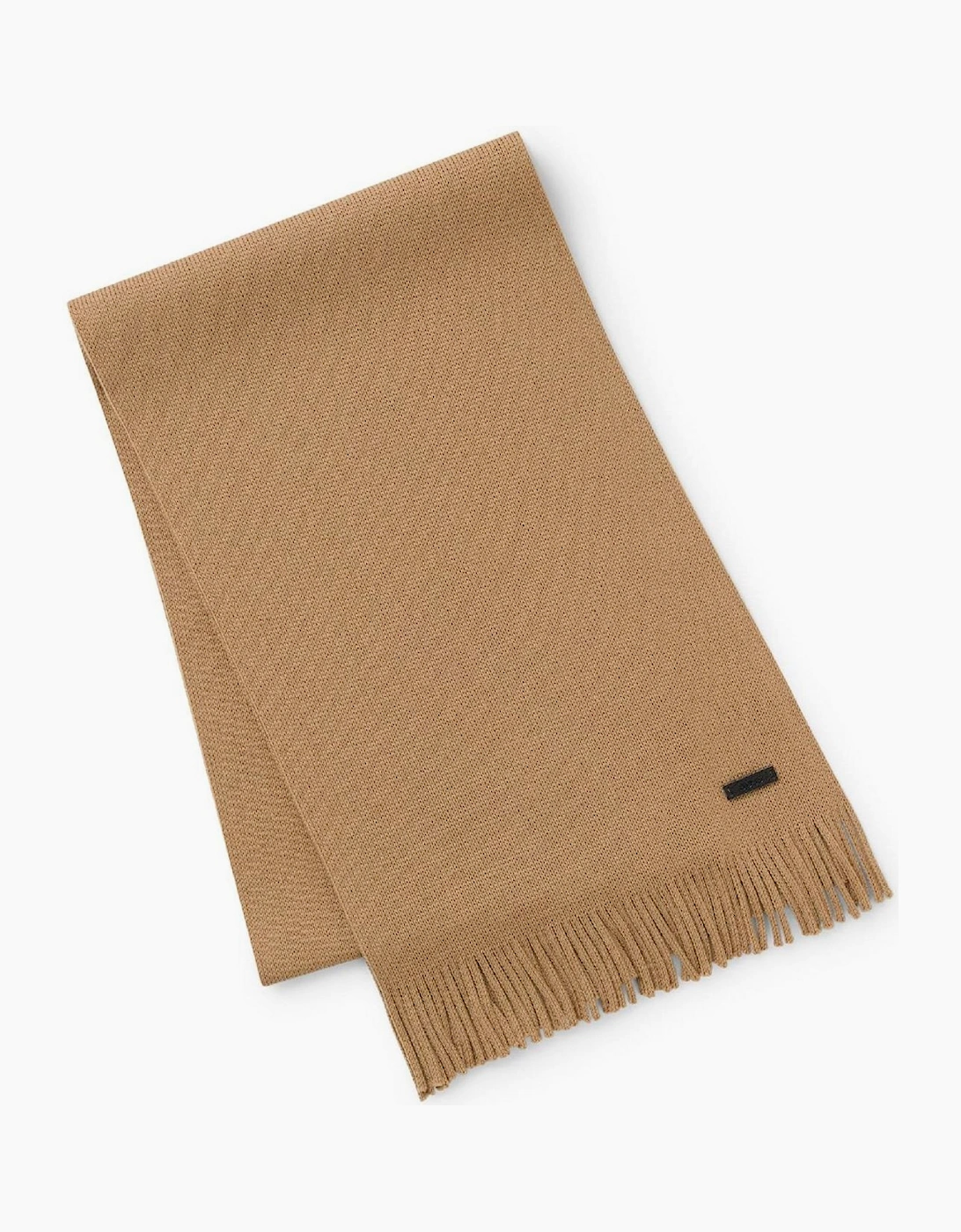 Logo Plaque Scarf in Virgin Wool
