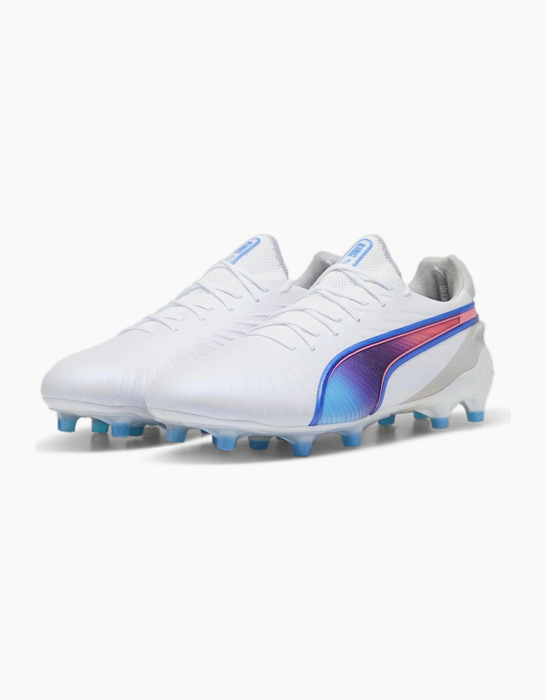 Puma Men's White King Ultimate Firm Ground Football Boots - Size: 10.5