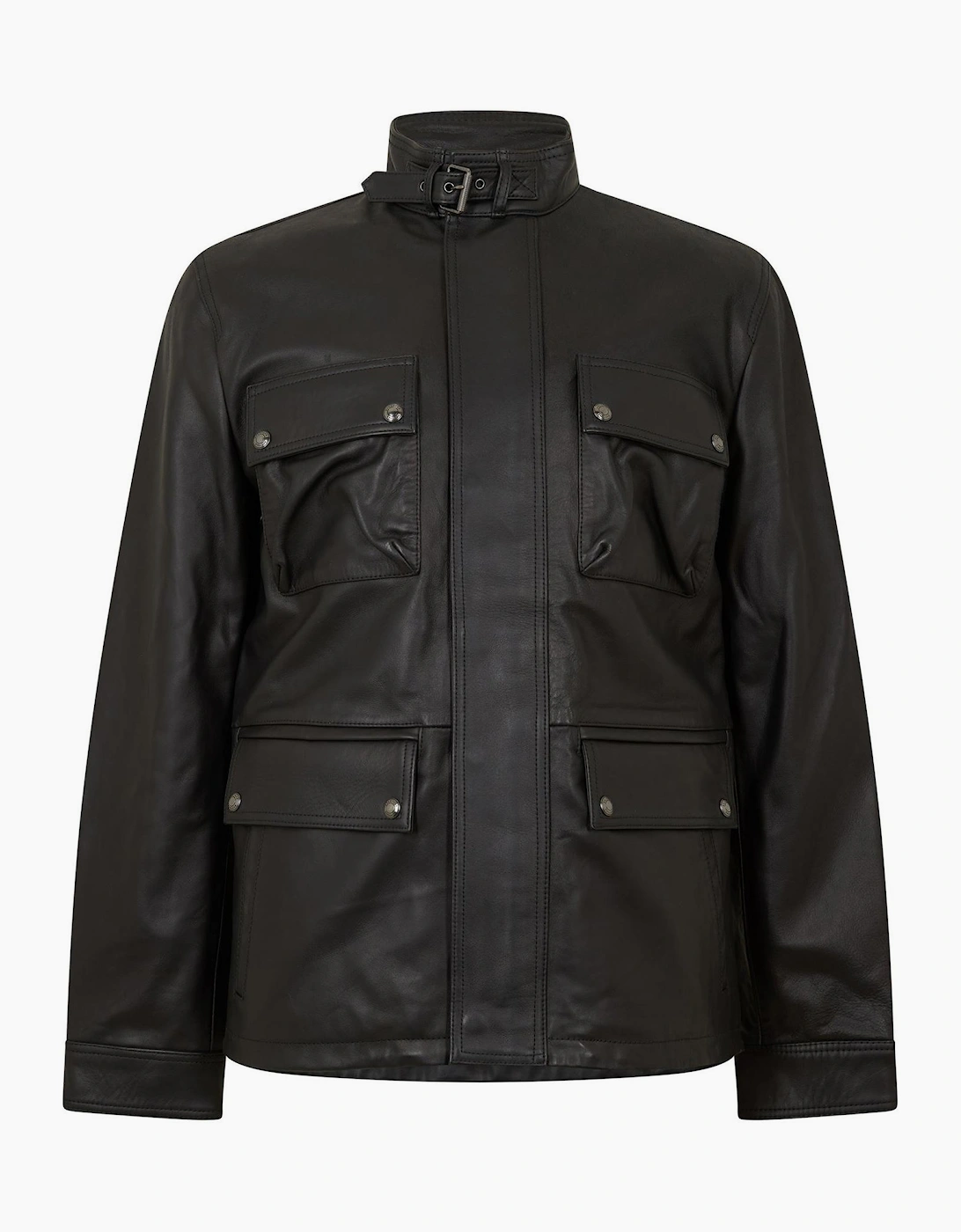 Belstaff Men's Black Grant Leather Jacket - Size 36/Regular